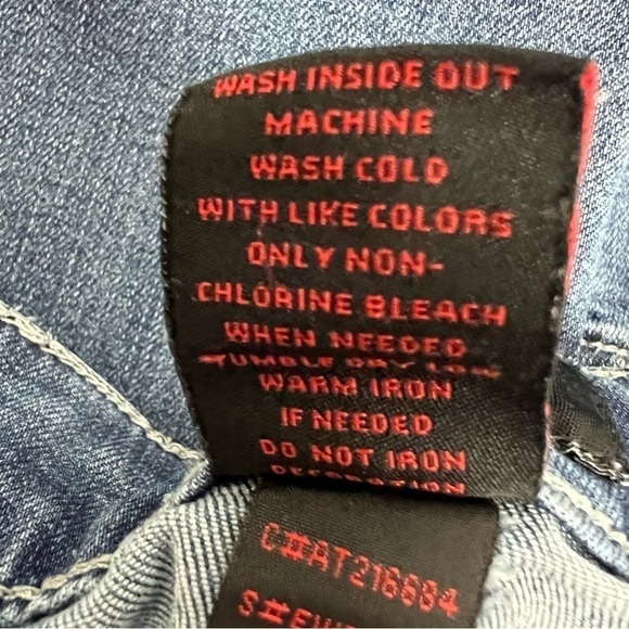 Earl Women’s Blue Jeans Sz 14 Embellishments/embroidery Missing/loose Distressed - Picture 7 of 12